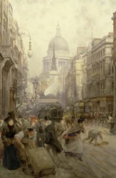 Fleet Street Blick nach Osten, 1898